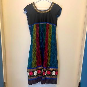 Black And Colorful Indian Dress